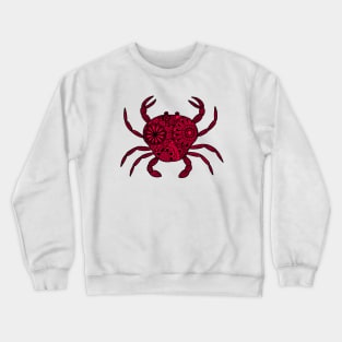 Mandala Crab (red and black) Crewneck Sweatshirt